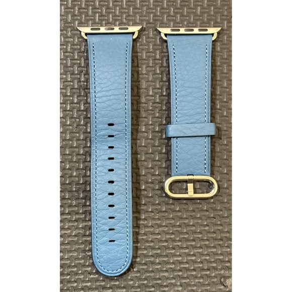 Original Apple Watch 42mm Classic Buckle Leather Band Sea Blue